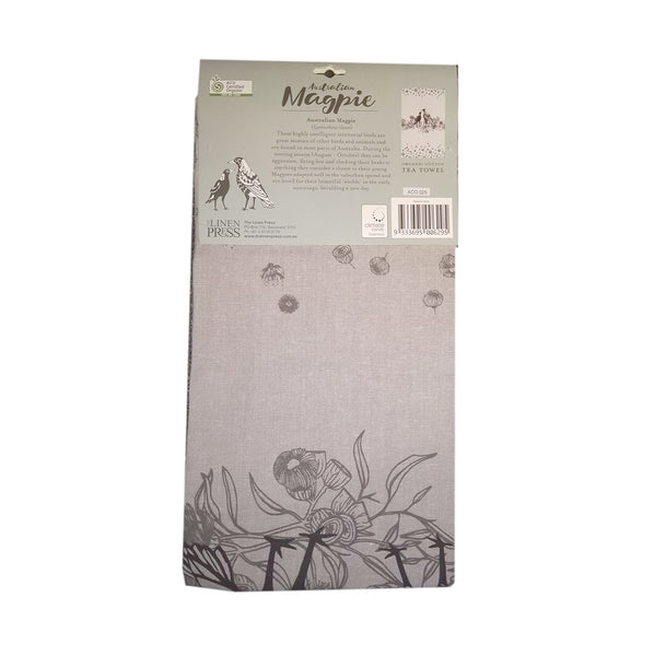 Tea Towel - Magpie Printed Organic Cotton