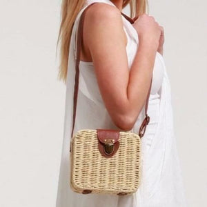 EV1084 Cream Square Bag