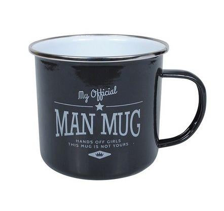 Enamel Mug Man Mug Navy Blue Reusable Valuezy Australia
