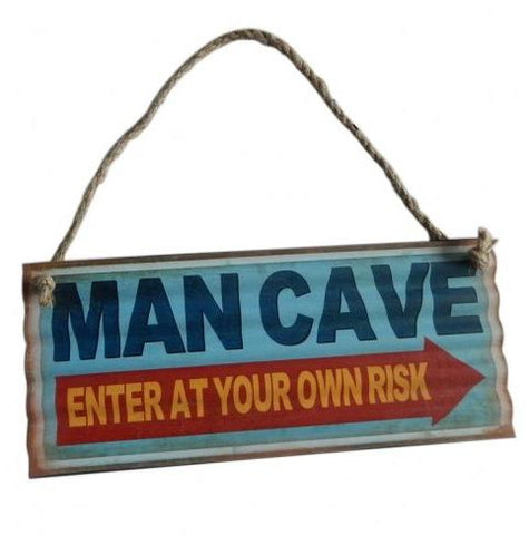 Man Cave - Metal Sign Enter At Your Own Risk valuezy australia