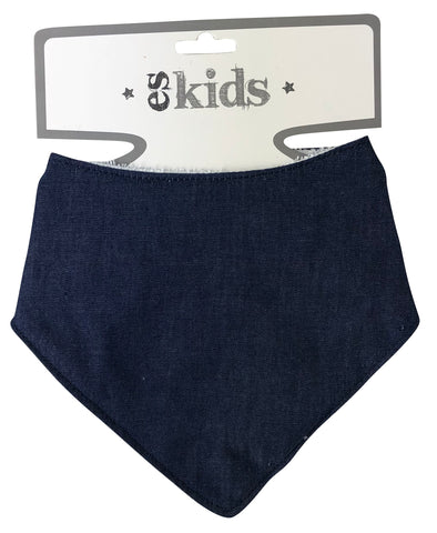 Bandana Bib - Dark Blue Denim Valuezy