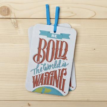 Gift Tag Card with Envelope be bold the world is waiting valuezy australia
