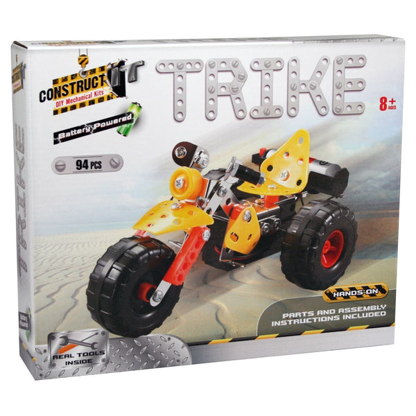 Construct It! Trike 94 piece Kit - Battery Powered Construct It! - Excavator toy  craft hobby Valuezy Australia