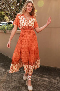 DEV0690 Dress Boho Orange Dreamcatcher  Valuezy Australia