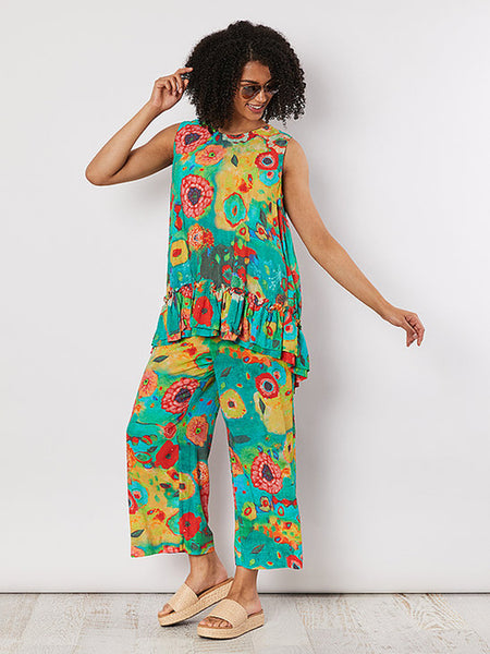 Floral print tunic and pant multi colour Valuezy
