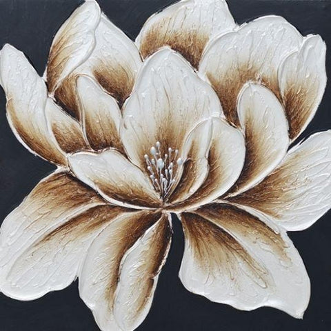 Canvas - Framed Acrylic handpainted Flower Valuezy Australia