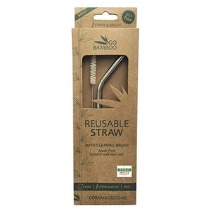 Stainless Steel Straw with Sisal Cleaning Brush Eco Friendly Valuezy Australia