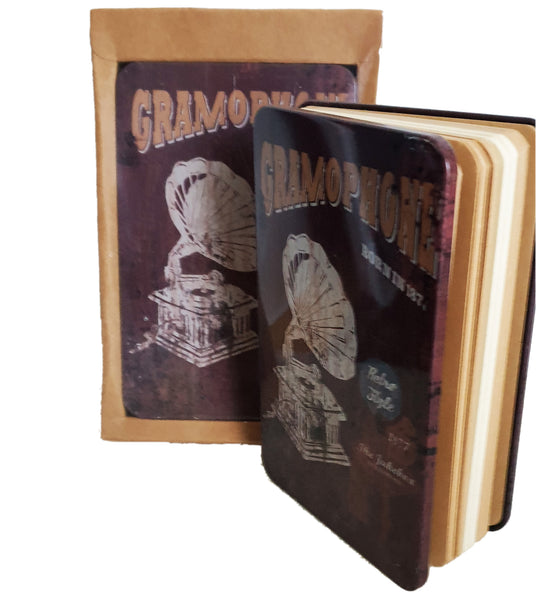 Notebook Journal Grammaphone Tin Cover