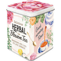 Nostalgic Storage Tin - Herbal Blossom Tea Valuezy