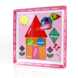 Educational Plates Children Kids learn while they eat pink shapes Valuezy Australia