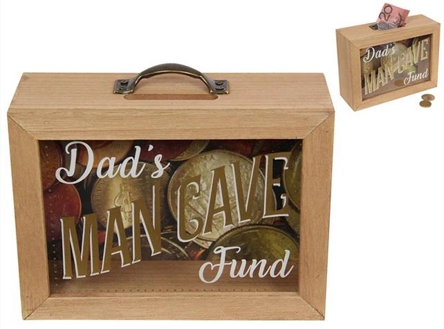 Mancave  Fund Money Box  glass wood valuezy australia