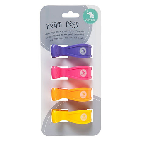 Pram Pegs 4pk Colours Purple Pink Orange Yellow Valuezy Australia