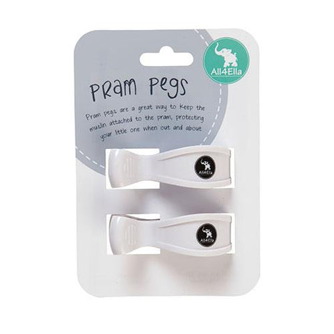 Baby Pram Pegs 2pk - White Valuezy Australia
