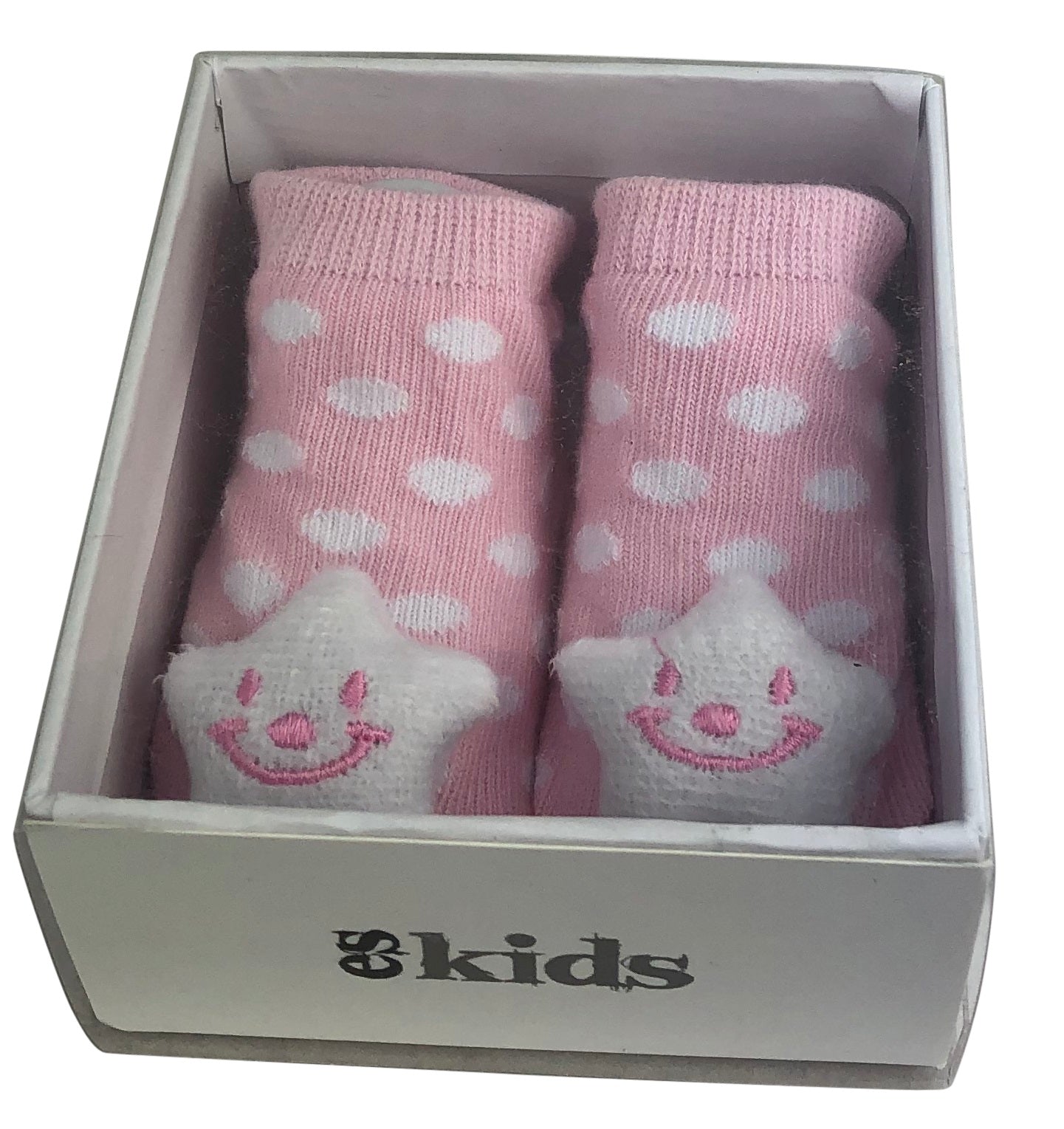 Baby Socks with Rattles 0-6m Pink
