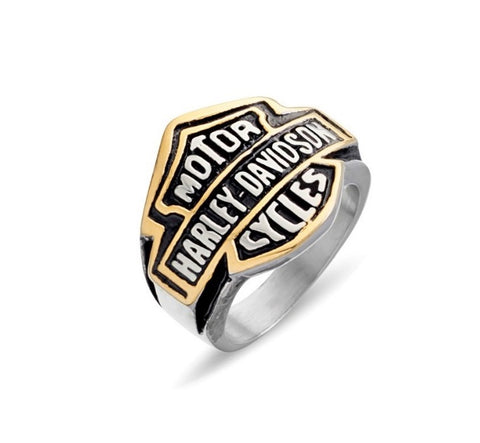 Blaze Gold Steel Harley Davidson Ring valuezy australia