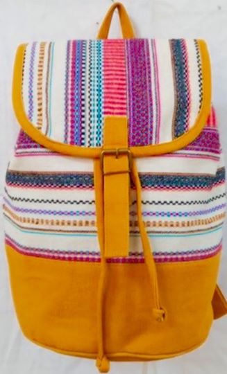 Zianna Fabric Stitched Backpack Cottonwood