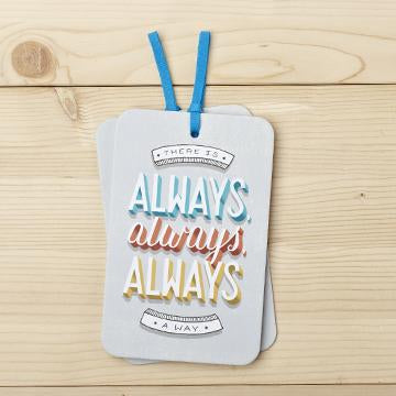 Gift Tag Card with Envelope there is always always always a way valuezy australia