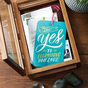 Gift Tag Card say yes to everything you love with Envelope