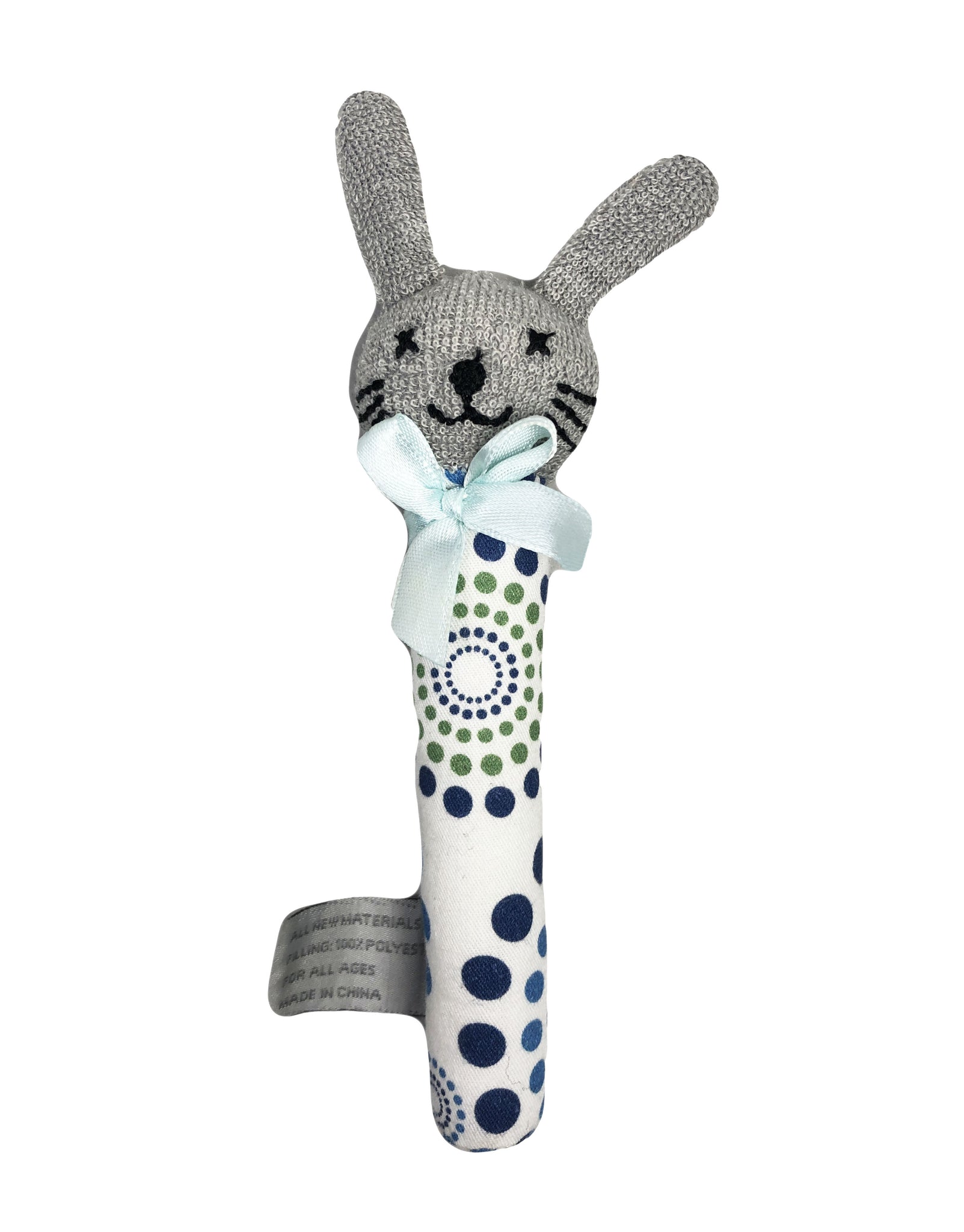 Baby Toy - Bunny Rattle Blue Green Pattern Valuezy